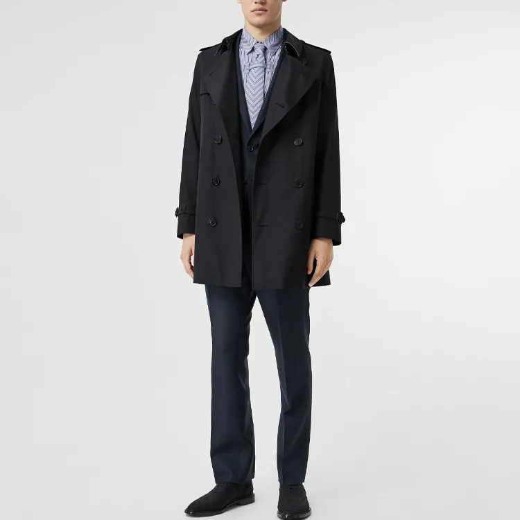 Burberry Trench Coat Men's Dark Blue-2