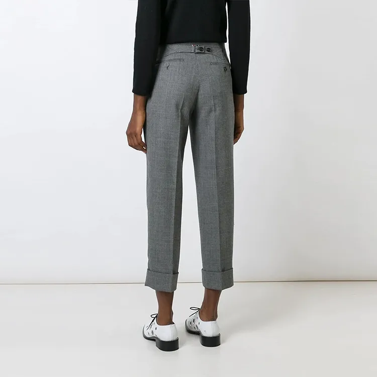 THOM BROWNE Cropped Tailored Trousers-2