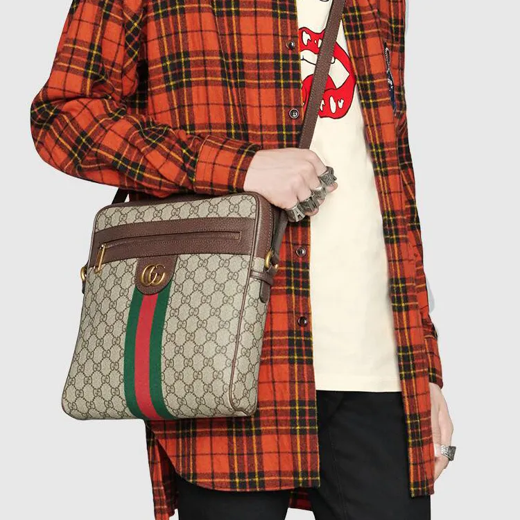GUCCI Ophidia GG Messenger Bag Medium Beige/Ebony-8