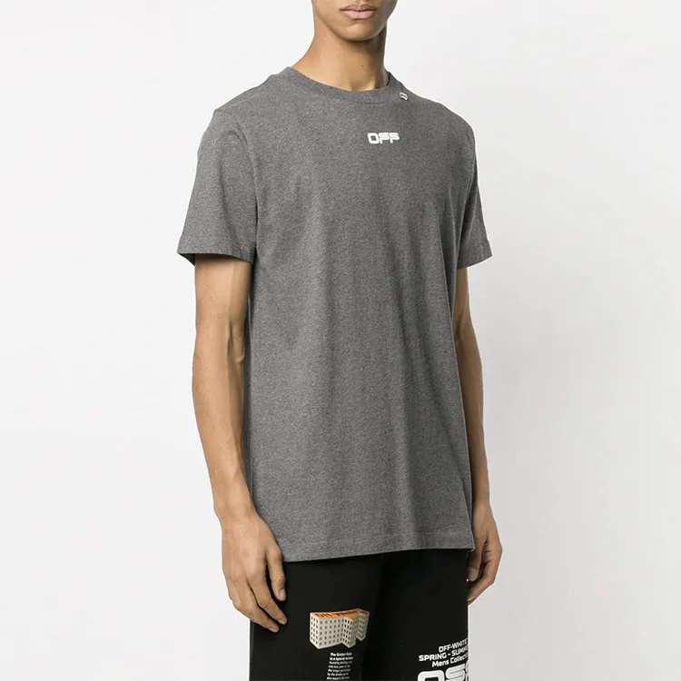 OFF WHITE Slim Fit Wavy Line T Shirt-4
