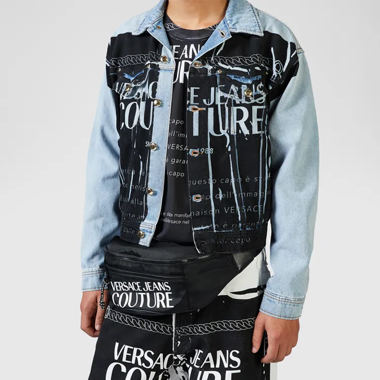 VERSACE JEANS COUTURE Fabric Fanny Pack Men's Black-3
