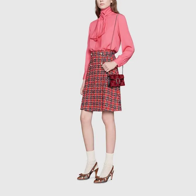 GUCCI Dionysus Velvet Shoulder Bag, Crossbody Bag Women's Red-6