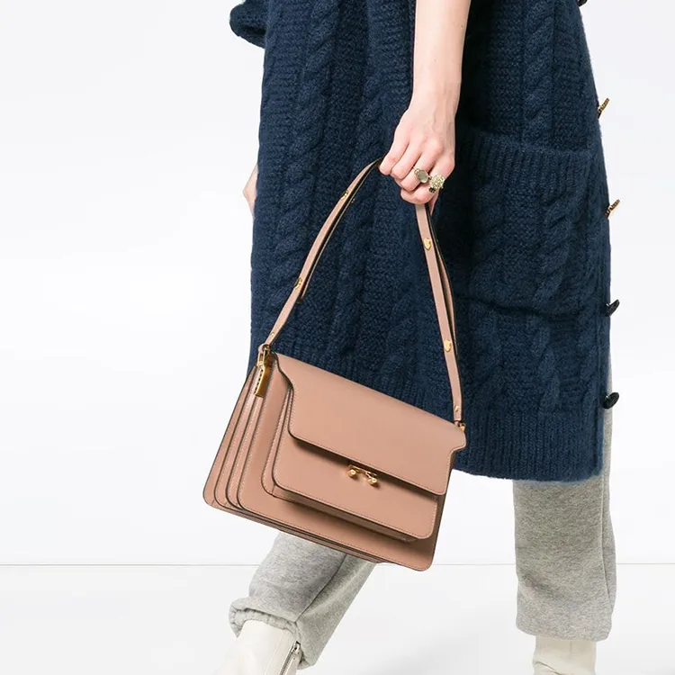 MARNI Trunk Foldover Shoulder Bag-4