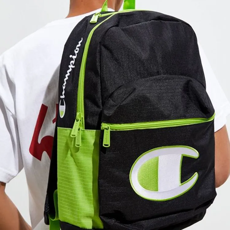 Champion Canvas Backpack Regular Unisex Black Green-2
