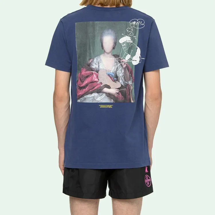 OFF WHITE FW19 T Shirt Men's Blue-4