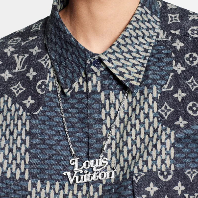 LOUIS VUITTON X Nigo Squared Strass Necklace-3