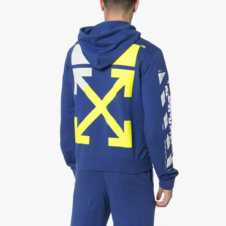 OFF WHITE Diagonal Split Logo Hoodie-3