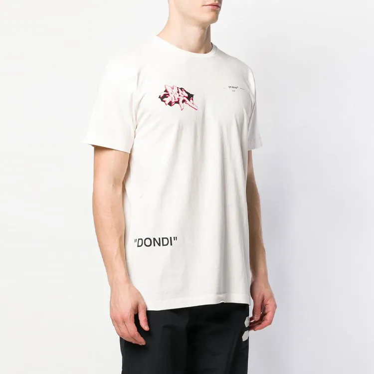 Off  Graffiti Logo Print T Shirt-4
