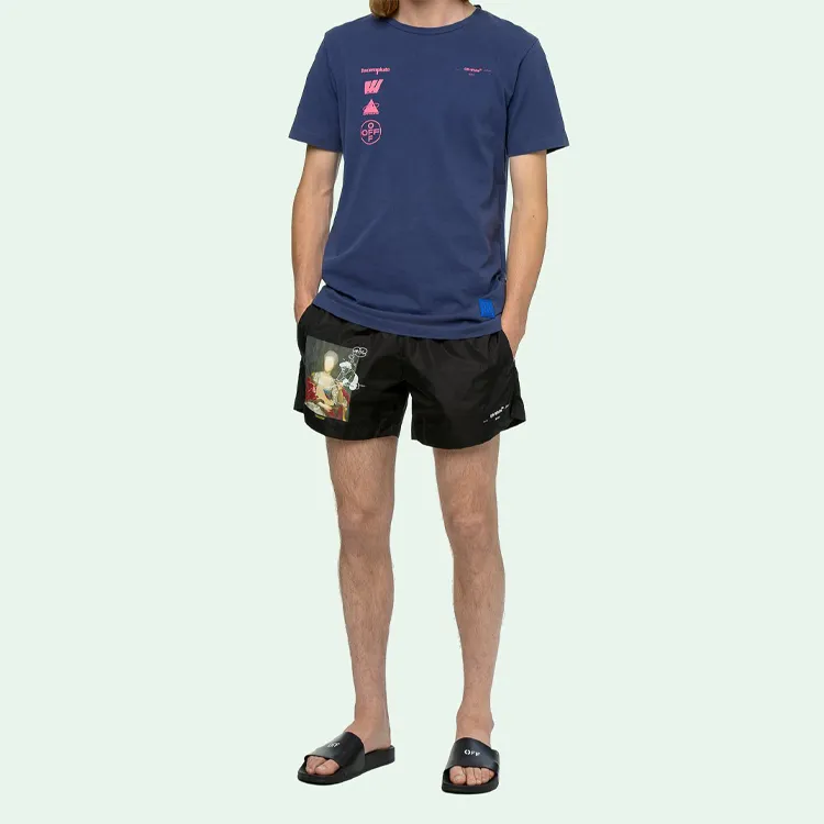 OFF WHITE FW19 T Shirt Men's Blue-2