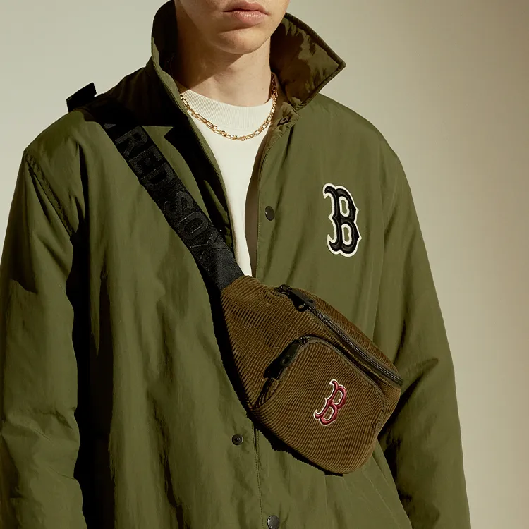 MLB Boston Red Sox Corduroy Fanny Pack Regular Unisex Green-6