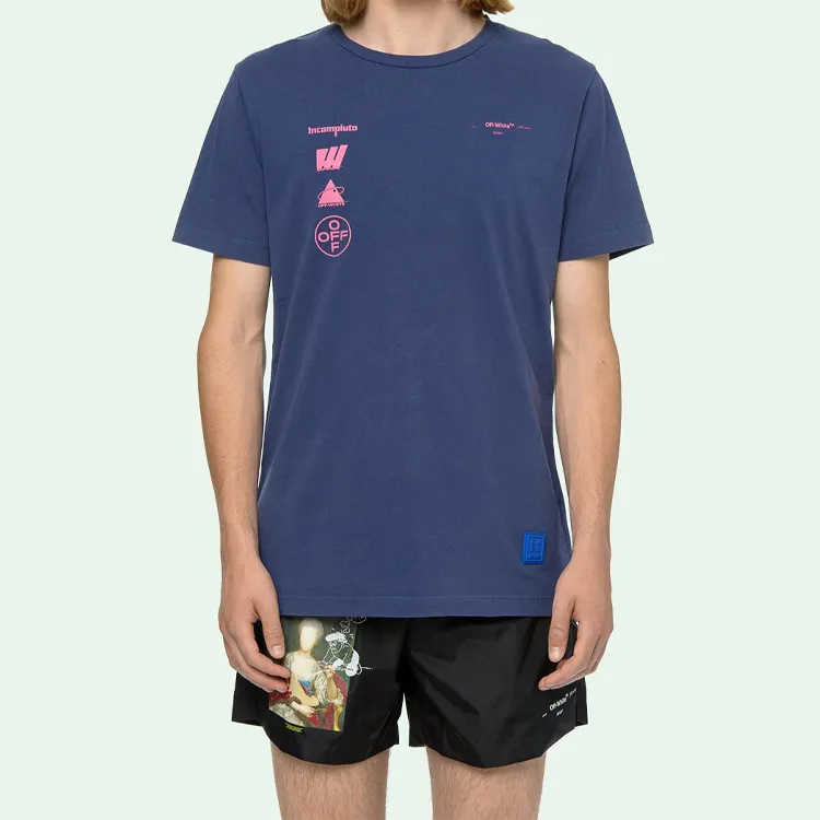 OFF WHITE FW19 T Shirt Men's Blue-3