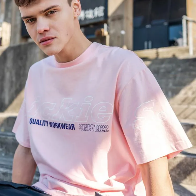 Dickies Straight T Shirt Unisex Cream Pink-5