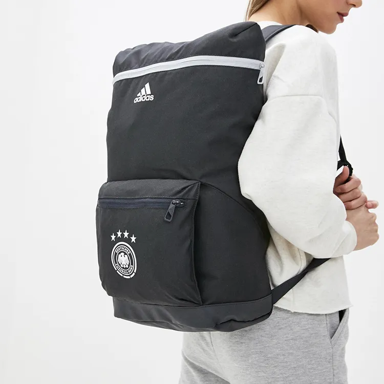 Adidas Recycled Polyester Plain Weave Fabric Sports Backpack Regular Unisex Charcoal Black-4