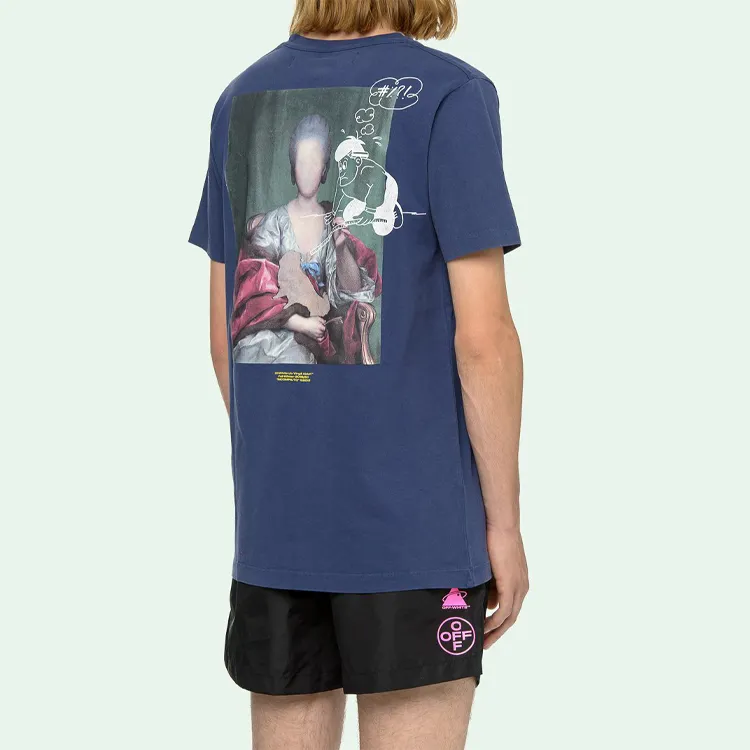 OFF WHITE FW19 T Shirt Men's Blue-6