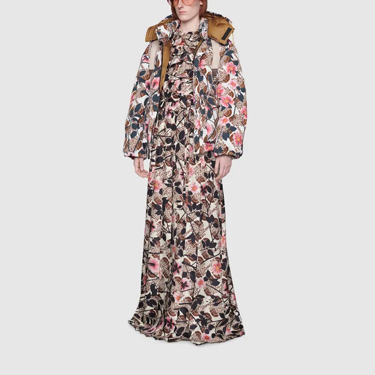 GUCCI X The North Face Floral Down Parka-4