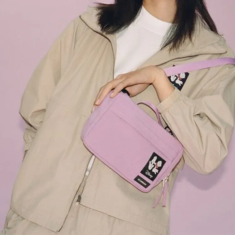 UNIQLO Ambush X Disney Uniqlo Tripartite Collaboration Nylon Fabric Shoulder Bag Crossbody Bag Regular Unisex Purple-1