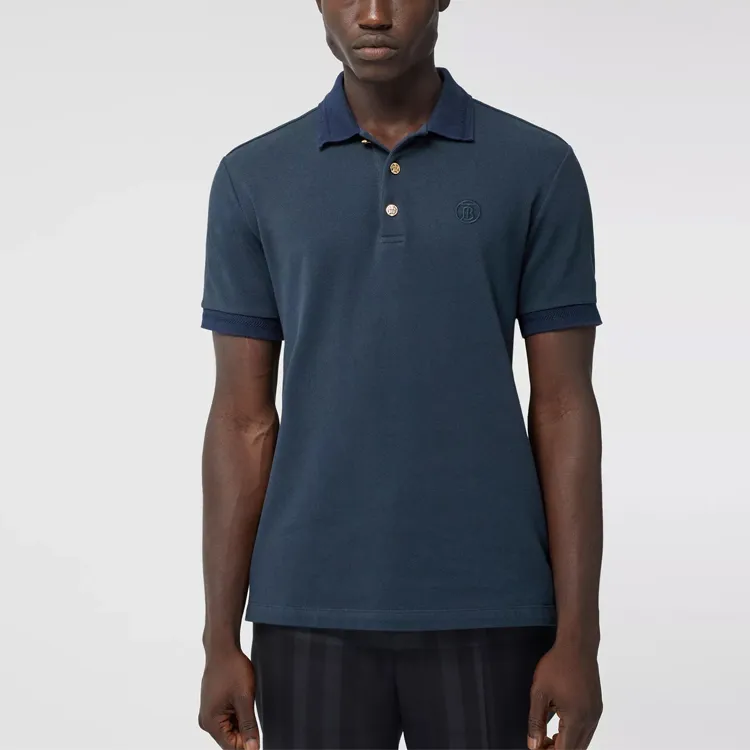 Burberry Polo Shirts Men Navy-2