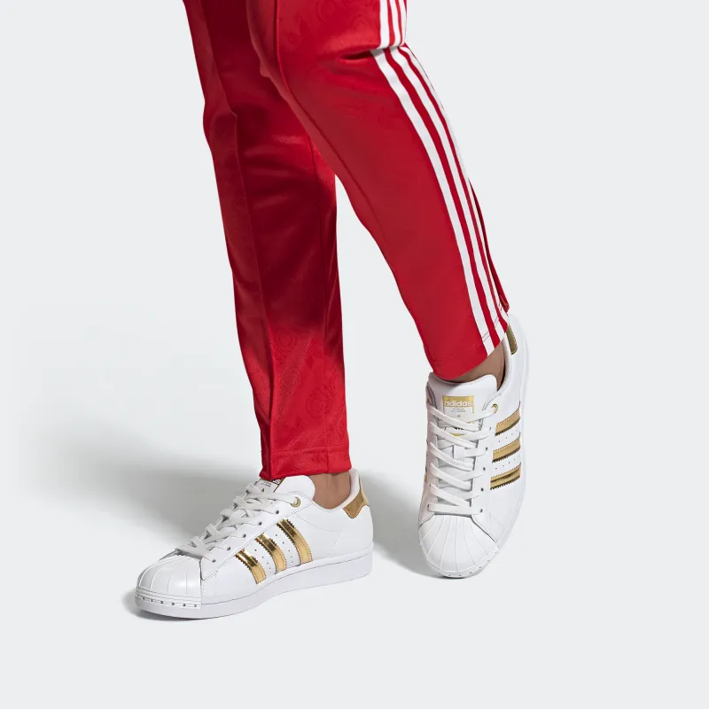 Adidas Superstar Metal Toe White Gold Metallic Women's-6