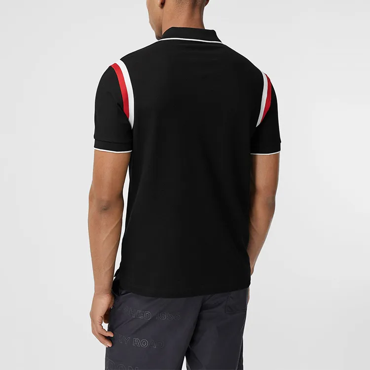 Burberry Logo Graphic Applique Cotton Polo-3