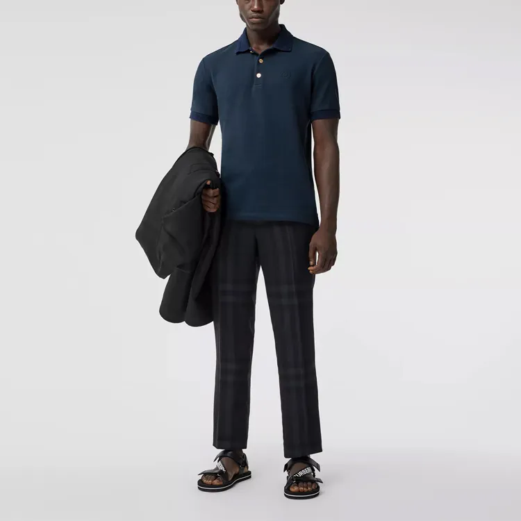 Burberry Polo Shirts Men Navy-1
