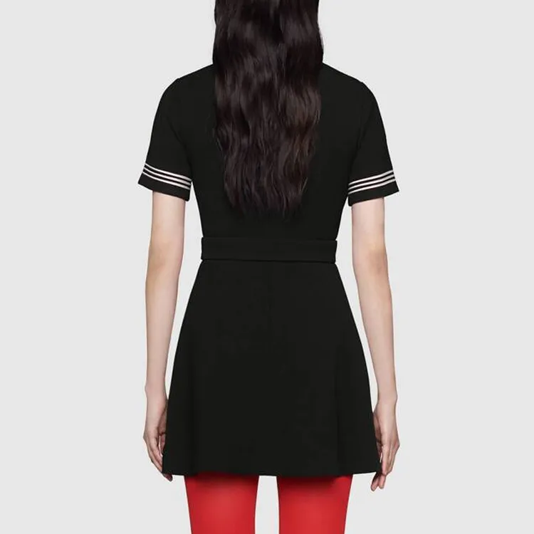 GUCCI Short Sleeved Dresses Women's Black-2