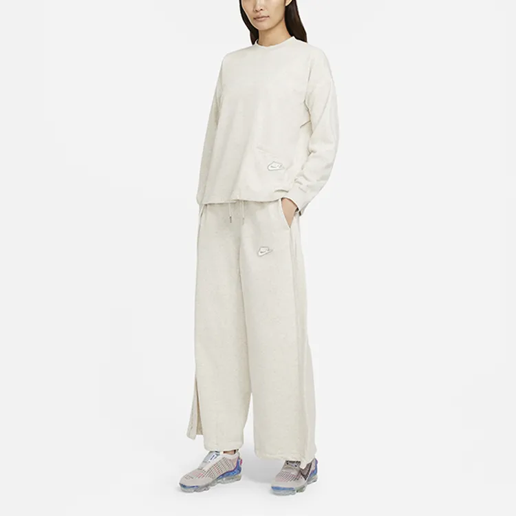 Nike Sweatshirts Women's Oats Heather Gray-3