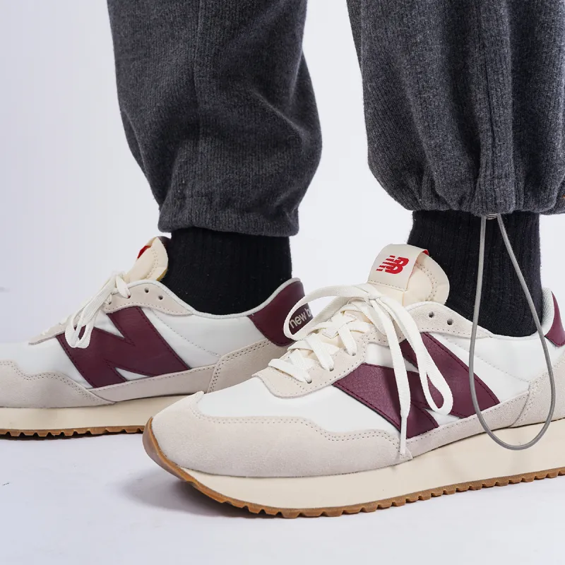 New Balance 237 White Burgundy-5