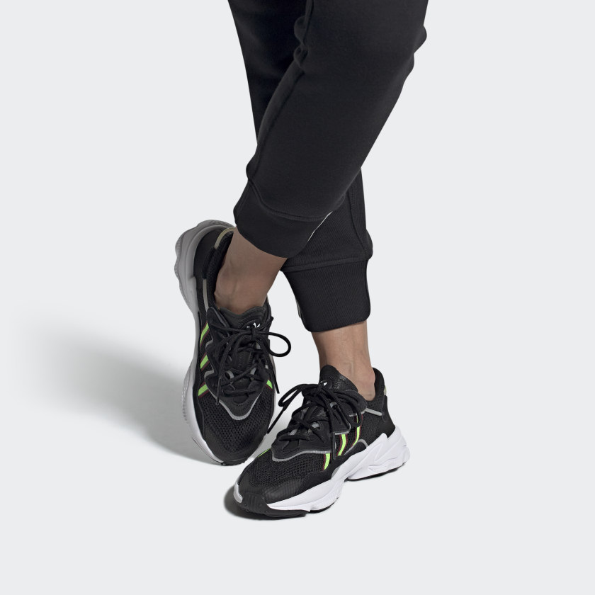 Adidas Originals Ozweego Black Solar Green Women's - POIZON