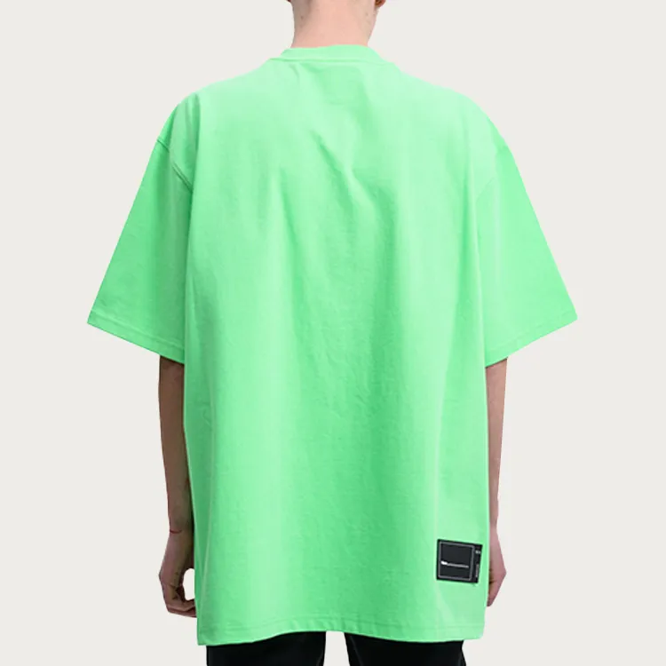 WE11DONE Logo Patch Oversized T shirt-4