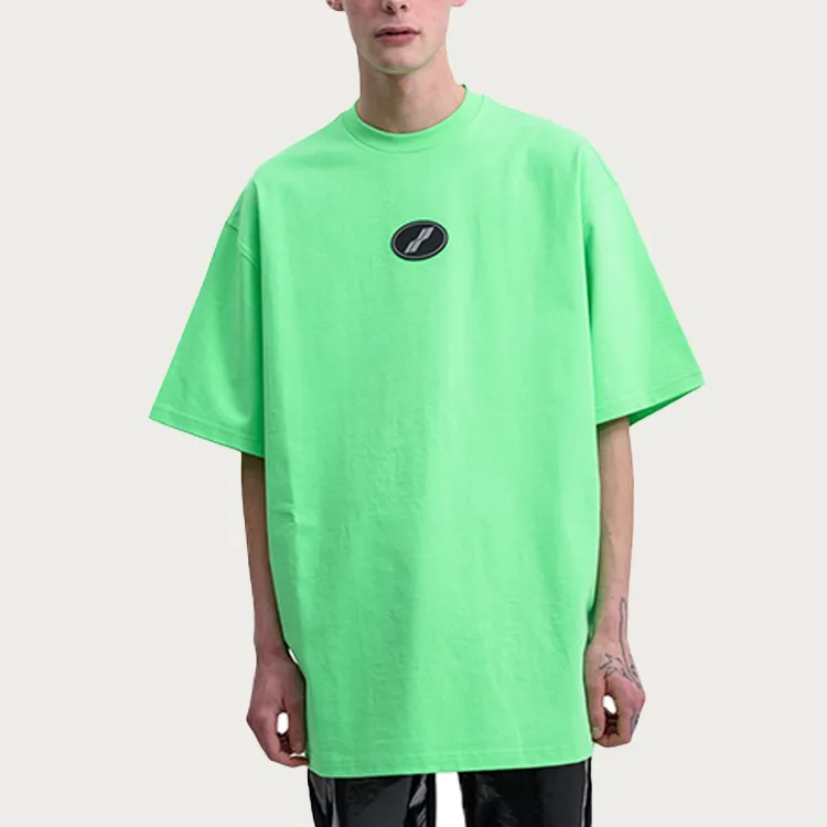 WE11DONE Logo Patch Oversized T shirt-2