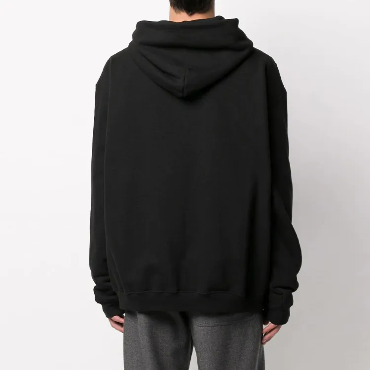 Maison Margiela Logo embroidered Cotton Hoodie-3