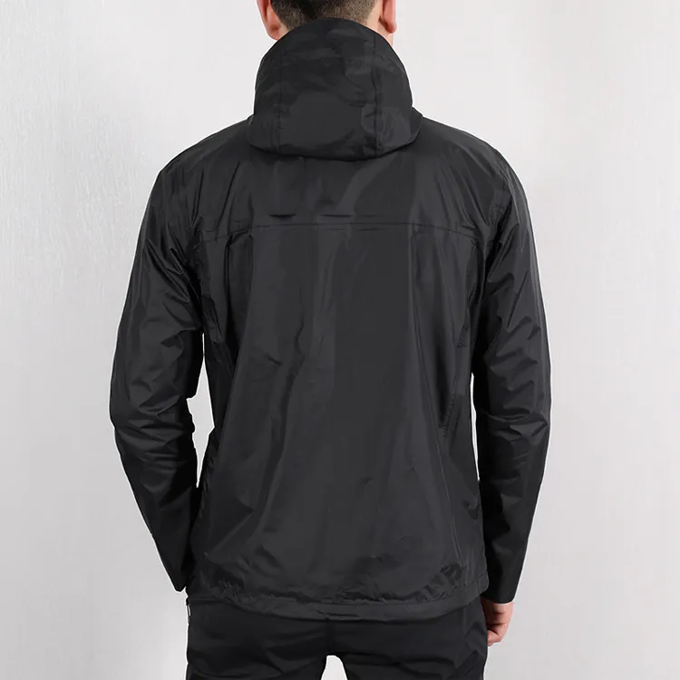 Columbia Outdoor Hiking Waterproof, Windproof, And Breathable Windbreaker Jacket Men's Black-4
