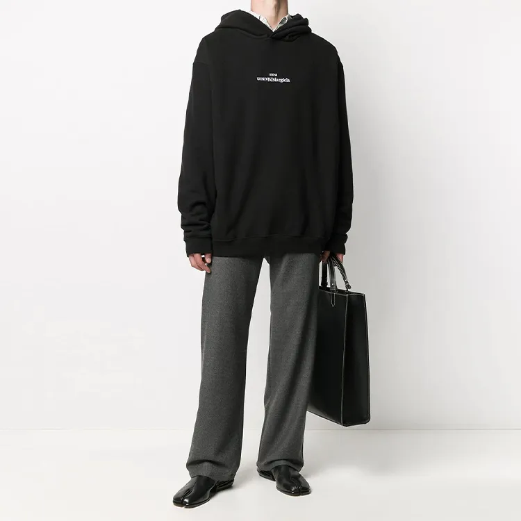 Maison Margiela Logo embroidered Cotton Hoodie-1