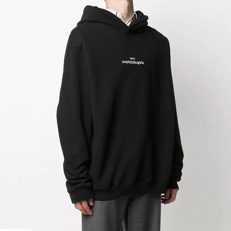 Maison Margiela Logo embroidered Cotton Hoodie-2