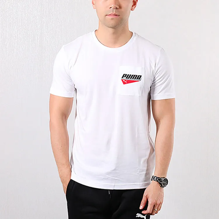 PUMA T Shirts Men White-4