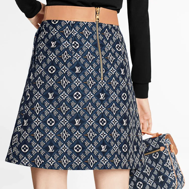 LOUIS VUITTON Casual Short Skirts Women's Blue-3