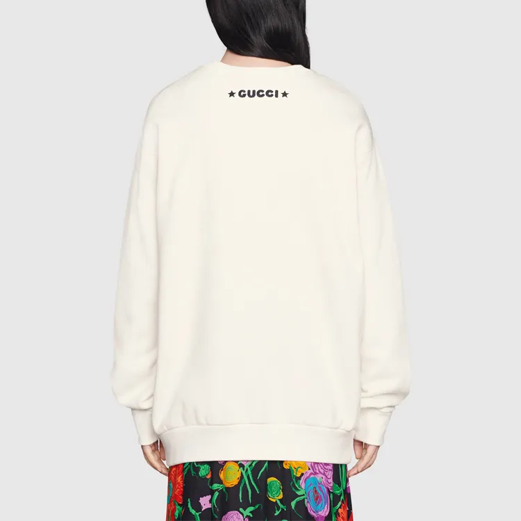 GUCCI X Disney Donald Duck Cotton Sweatshirt 'White'-4