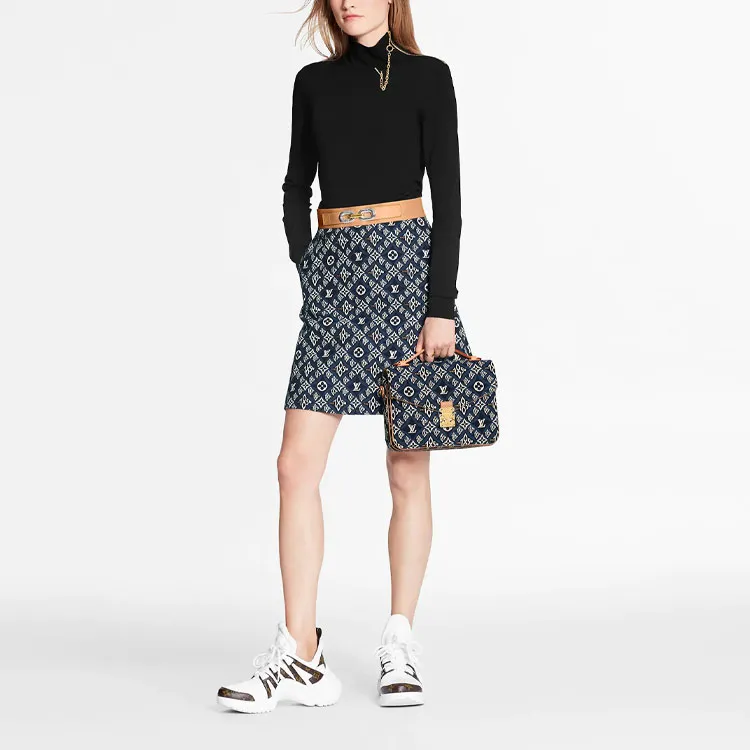 LOUIS VUITTON Casual Short Skirts Women's Blue-1
