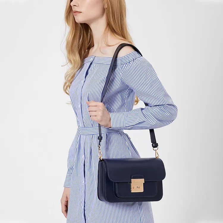 MICHAEL KORS Sloan Leather Camera Bag Shoulder Bag Crossbody Bag Large Size Women's Dark Blue-3