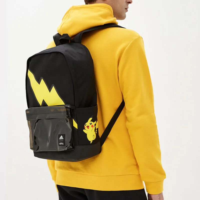 Adidas Neo Pokémon Pikachu Collaboration Recycled Polyester Backpack Regular Unisex Black-4