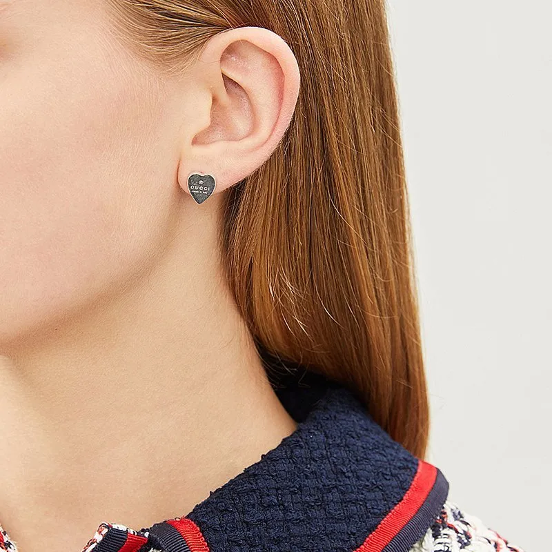 GUCCI 2010 Heart Stud Earrings-2