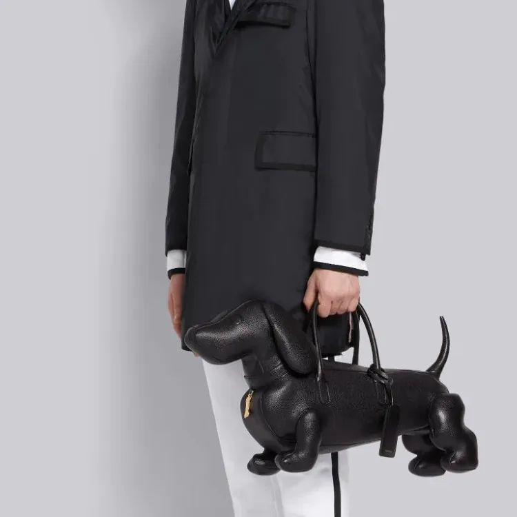 THOM BROWNE Hector Logo Embossed Tote Bag-7
