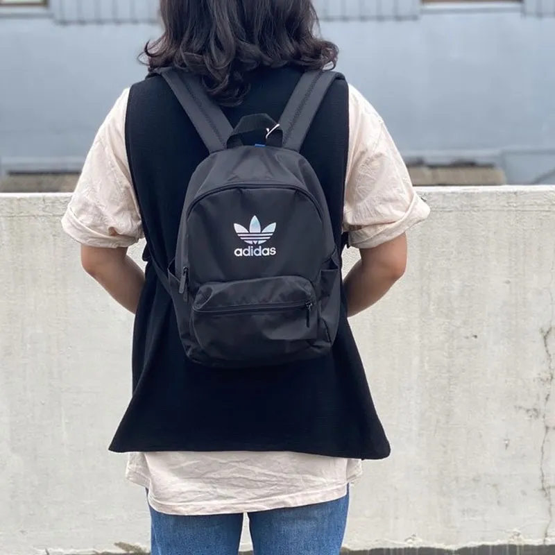 Adidas Originals Polyester Backpack Small Size Unisex Black-3