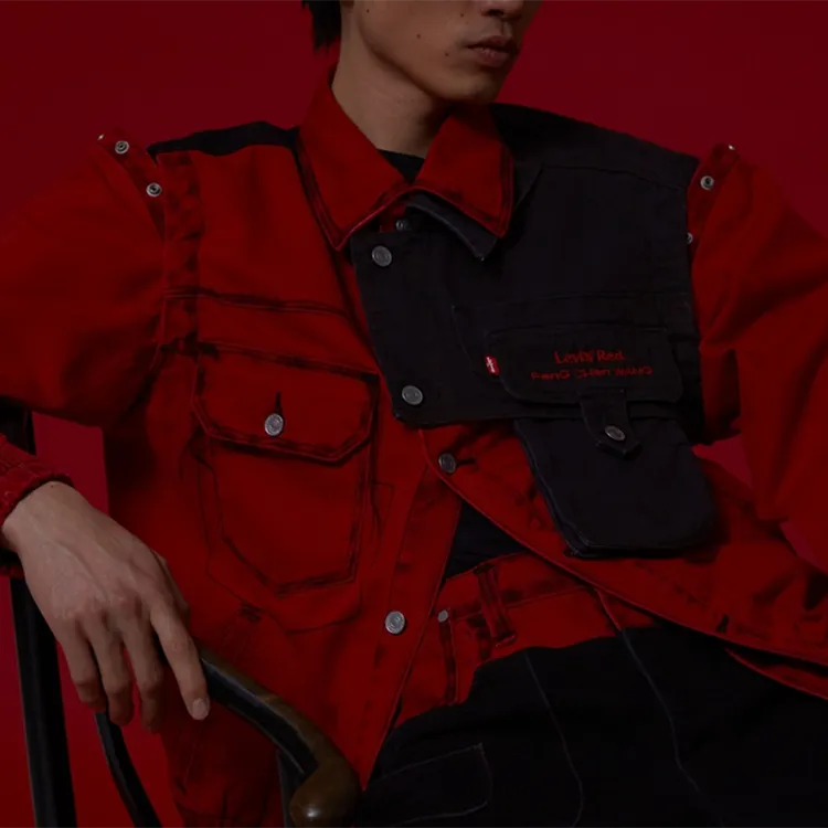 Levi's x Feng Chen Wang Denim Jacket Men's Red-2