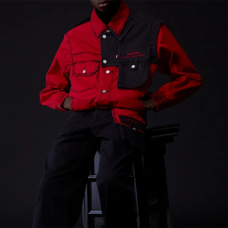 Levi's x Feng Chen Wang Denim Jacket Men's Red-3