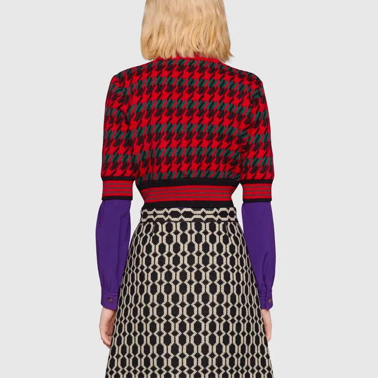 GUCCI SS21 Sweater Women's Red Black Multicolor-2