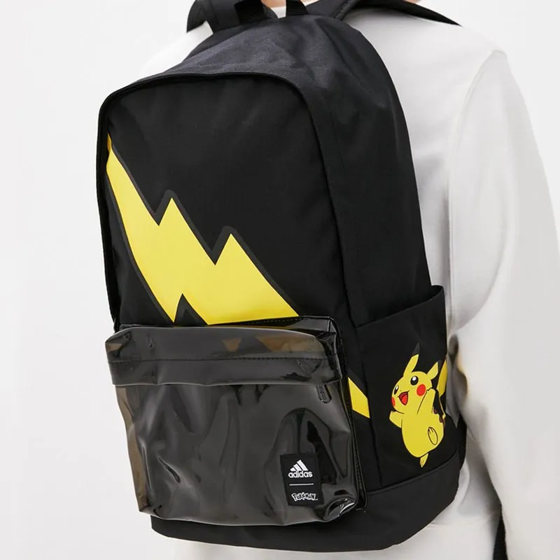Adidas Neo Pokémon Pikachu Collaboration Recycled Polyester Backpack Regular Unisex Black-3