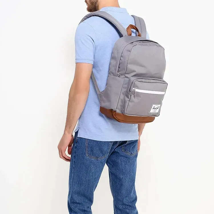 Herschel Polyester Backpack Regular Unisex Gray/Brown-4