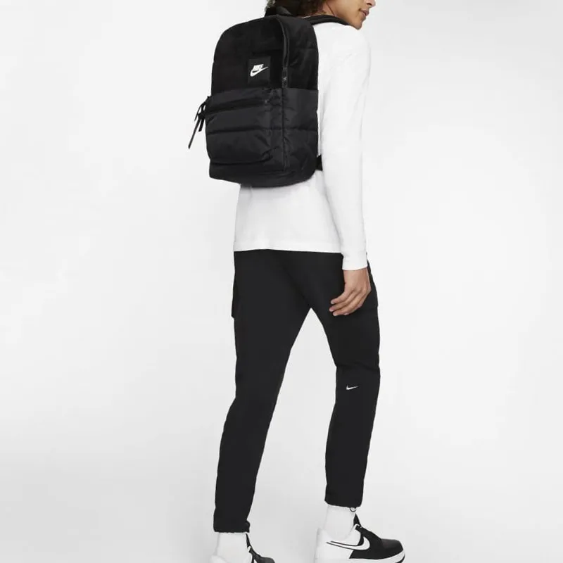 Nike Heritage Polyester With Nylon Backpack Regular Unisex Black-1