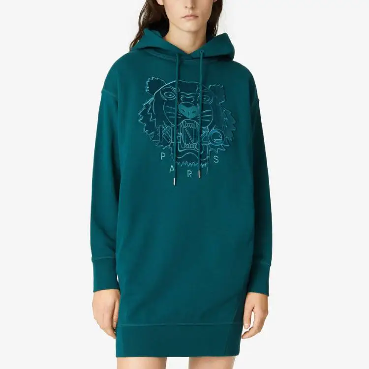 KENZO Long-Sleeved Dresses Women's Water Duck Green-2